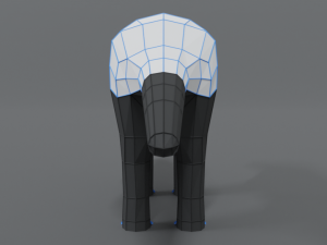 low poly cartoon honey badger Modelo 3D
