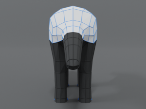 low poly cartoon honey badger Modelo 3D