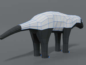 low poly cartoon honey badger Modelo 3D