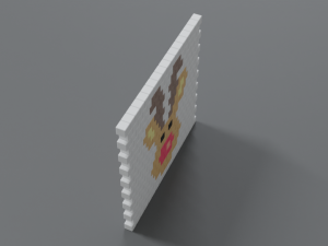 low poly cartoon rudolph brick wall 3D 模型