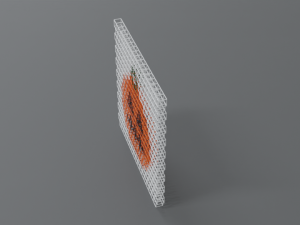low poly cartoon pumpkin brick wall Modèle 3D