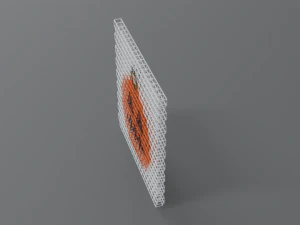 low poly cartoon pumpkin brick wall 3D Model