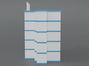 low poly cartoon hospital 3D Model