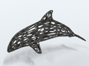 dolphin voronoi statue 3D Model