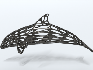 dolphin voronoi statue Model 3D
