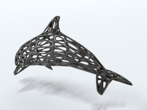 dolphin voronoi statue Model 3D