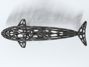 dolphin voronoi statue Model 3D