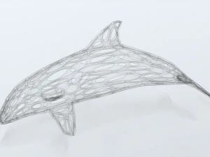 dolphin voronoi statue 3D Model