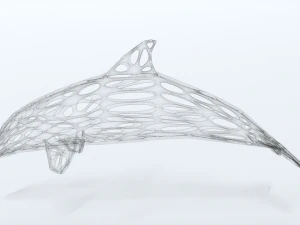 dolphin voronoi statue 3D Model