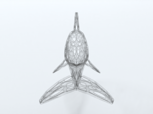 dolphin voronoi statue Model 3D
