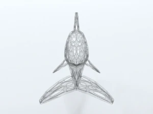 dolphin voronoi statue 3D Model