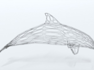 dolphin voronoi statue Model 3D