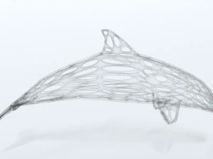 dolphin voronoi statue 3D Model