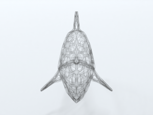 dolphin voronoi statue Model 3D