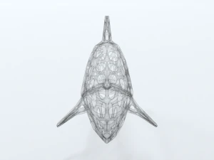 dolphin voronoi statue 3D Model