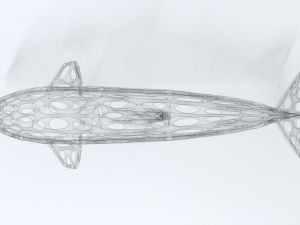 dolphin voronoi statue Model 3D