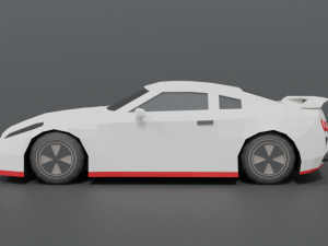 low poly cartoon sports car 3D 모델