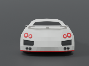 low poly cartoon sports car 3D 모델