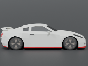 low poly cartoon sports car 3D 모델