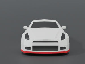low poly cartoon sports car 3D 모델