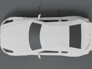 low poly cartoon sports car 3D 모델