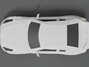 low poly cartoon sports car 3D Model
