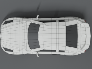 low poly cartoon sports car 3D 모델