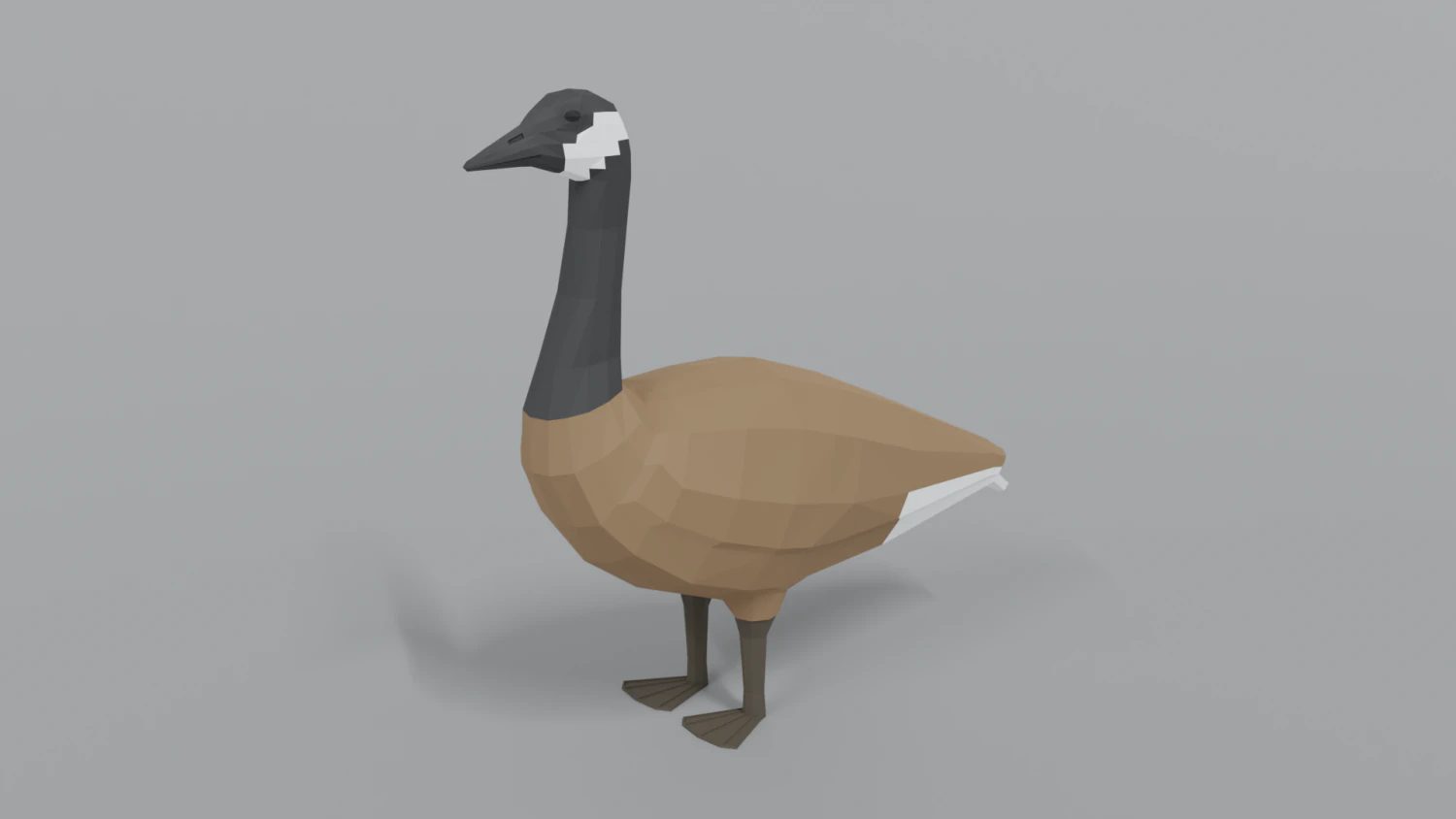 low poly cartoon canada goose 3D Model .c4d .max .obj .3ds .fbx .stl .blend 