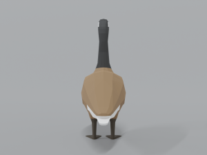 low poly cartoon canada goose Model 3D