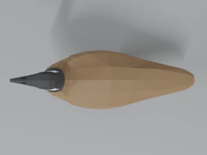 low poly cartoon canada goose 3D Model