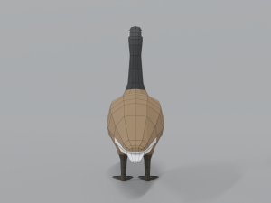 low poly cartoon canada goose Model 3D