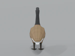 low poly cartoon canada goose 3D Model