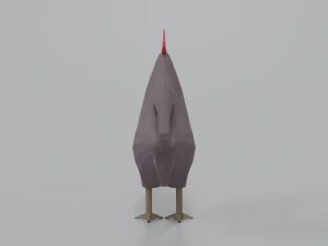 gallo dei cartoni animati low poly Modello 3D