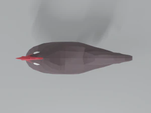 gallo dei cartoni animati low poly Modello 3D