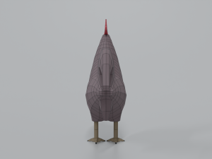 low poly cartoon rooster 3D Модель