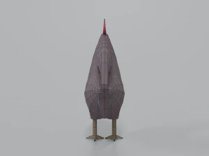 gallo dei cartoni animati low poly Modello 3D
