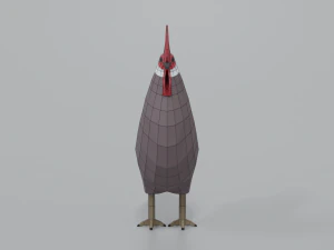gallo dei cartoni animati low poly Modello 3D