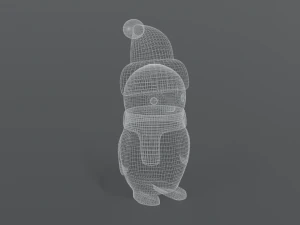 cartoon christmas penguin 3D Model