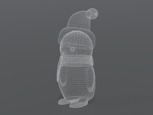 cartoon christmas penguin 3D Model