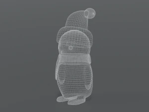 cartoon christmas penguin 3D Model