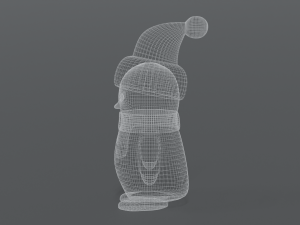 cartoon christmas penguin 3D Model