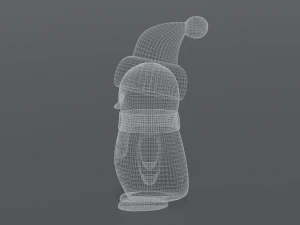 cartoon christmas penguin 3D Model