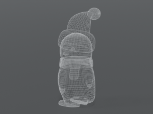 cartoon christmas penguin 3D Model