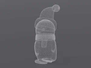 cartoon christmas penguin 3D Model