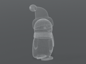 cartoon christmas penguin 3D Model