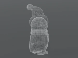 cartoon christmas penguin 3D Model