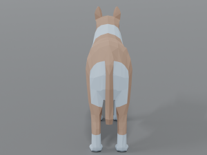 low poly cartoon rough collie dog 3Dモデル