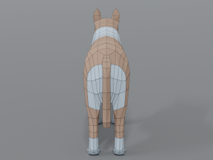 low poly cartoon rough collie dog 3Dモデル