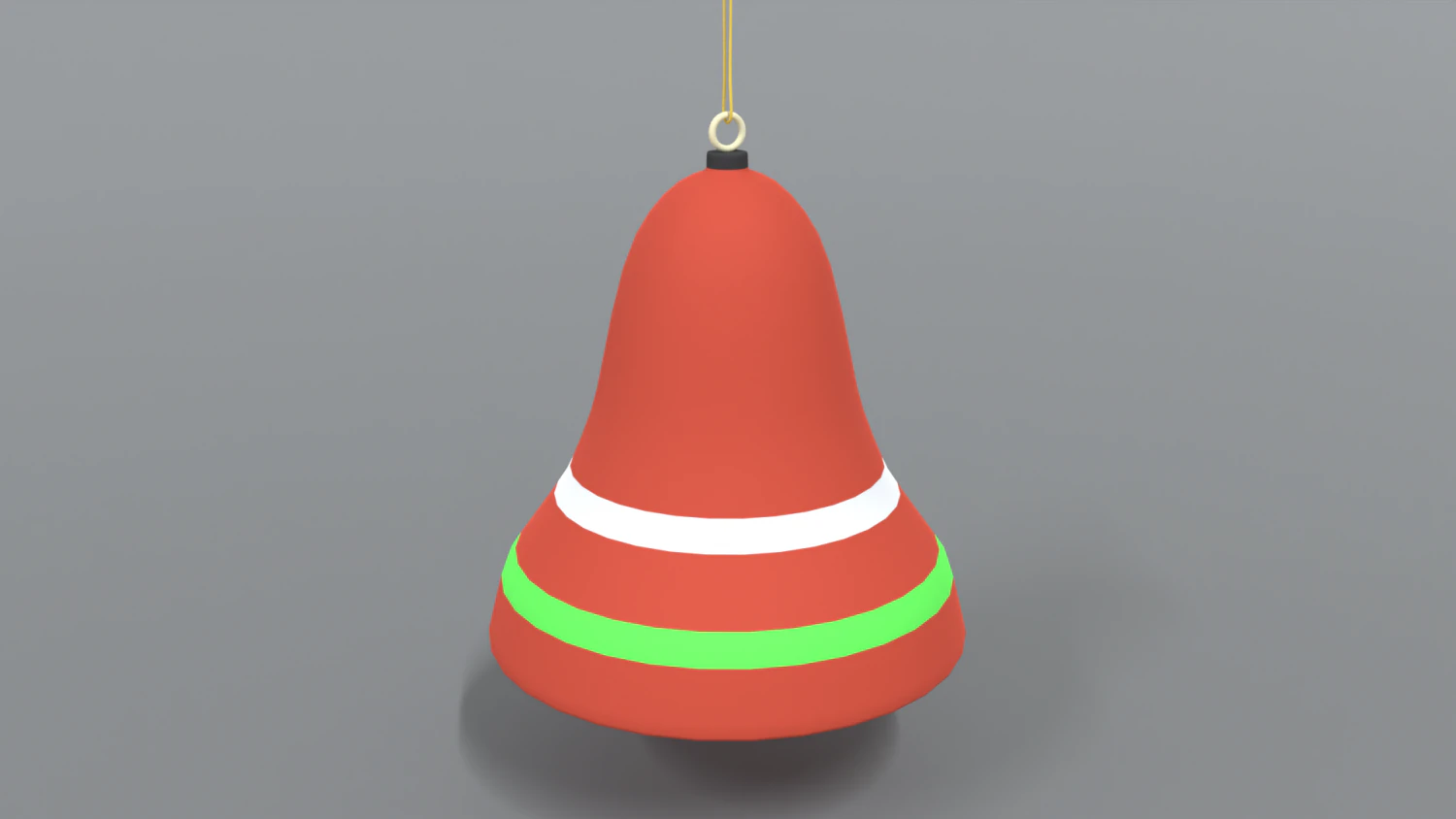 cartoon christmas bell free 3D Model .c4d .max .obj .3ds .fbx .stl .blend 