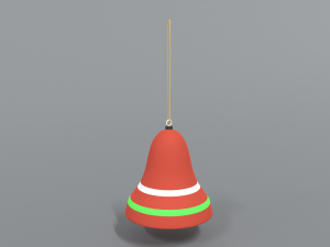 cartoon christmas bell free 3D-Modell
